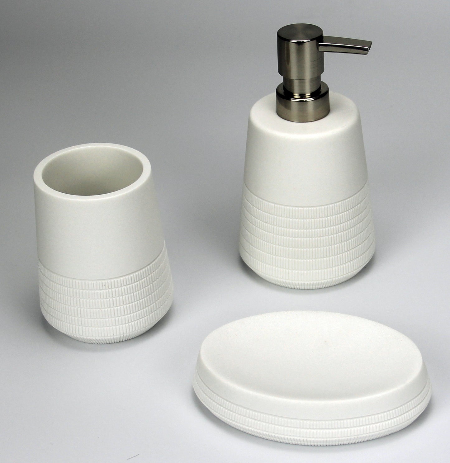 Clearance: Bubble: Bathroom 3-Piece Set - White Stone (RYX6101-WS)