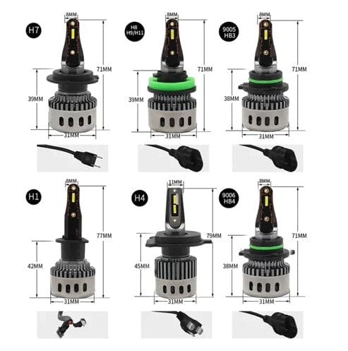 LKD Car Accessories Car Parts & Accessories DC9 - 32V CAR LED HEADLIGHTS 24W, 6000K (2pcs)