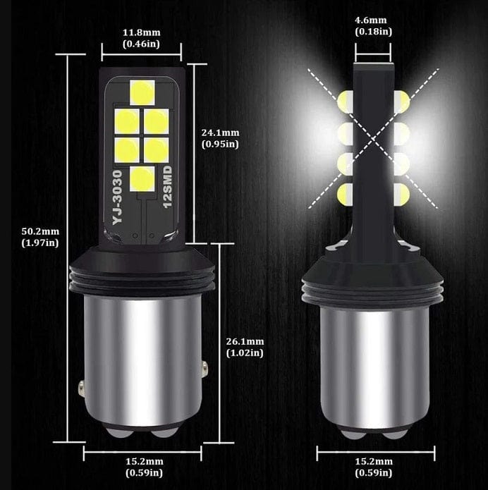 Local Kiwi Deals 12V 1157 Led Lights Bulbs White 2Pcs