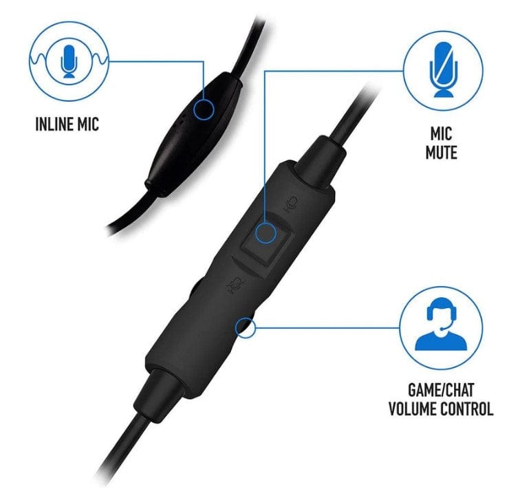 Local Kiwi Deals 4Gamers C6-50 Wired Gaming Headset (Black & Blue)