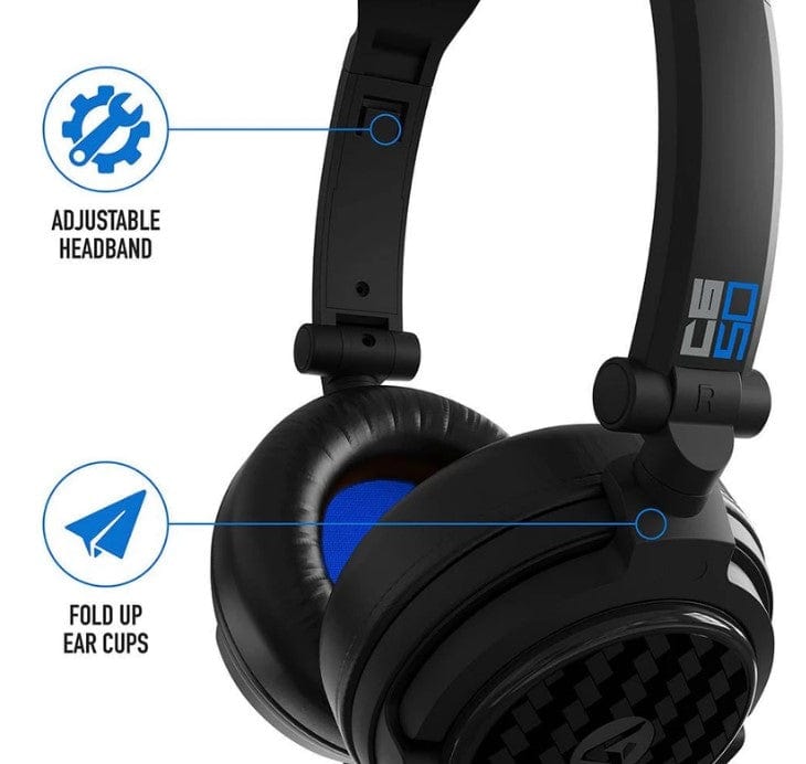 Local Kiwi Deals 4Gamers C6-50 Wired Gaming Headset (Black & Blue)
