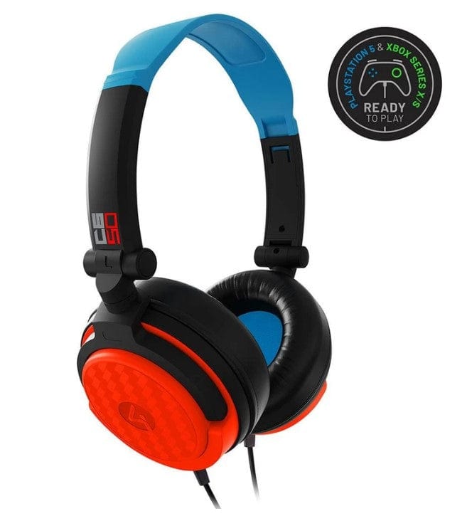 Local Kiwi Deals 4Gamers C6-50 Wired Gaming Headset (Neon Blue & Red)
