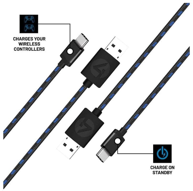 Local Kiwi Deals 4Gamers PS5 Play & Charge Cable Twin Pack (3m)