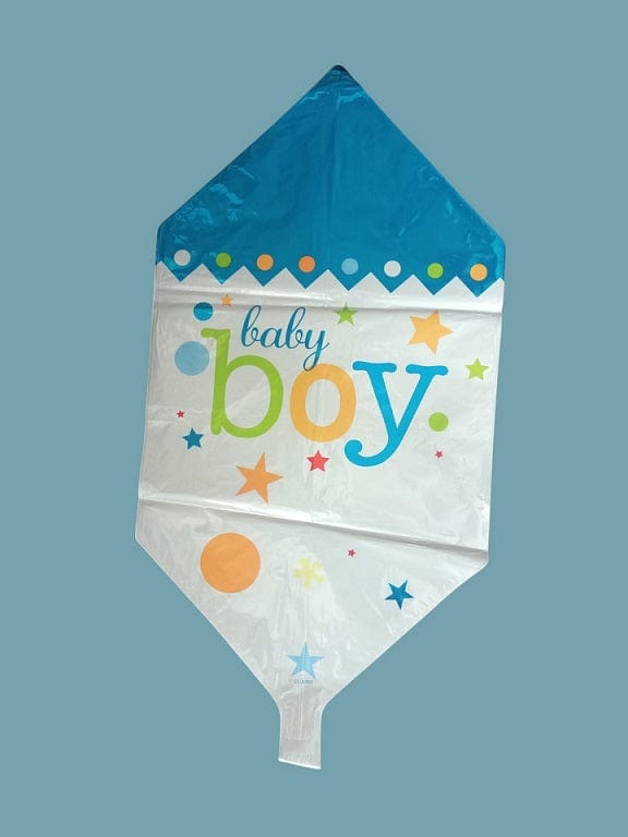 Local Kiwi Deals Baby Boy Foil Balloon 60 x 32cm - 5pk