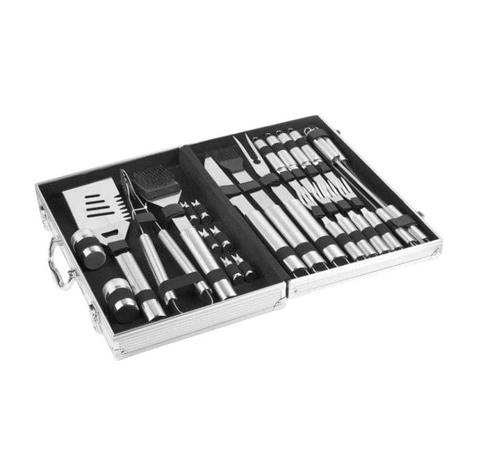 Local Kiwi Deals BBQ Grill Tool Set - 26-Piece With Aluminium Carry Case