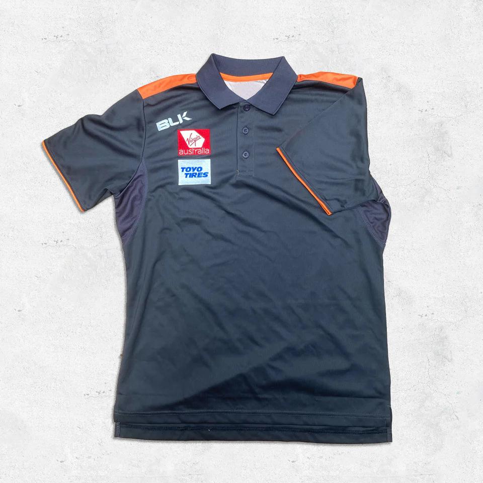 Local Kiwi Deals BLK GREATER WESTERN SYDNEY GIANTS PLAYERS POLO 2017 LADIES GUNMETAL SIZE18