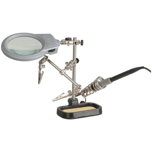 Local Kiwi Deals Business & Industrial Holder PCB with LED Magnifier and Soldering Iron Stand