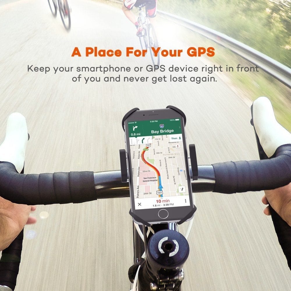 Local Kiwi Deals Car Parts & Accessories 360° Rotatable Motorbike Bicycle Bike Phone Holder Mount Handlebar