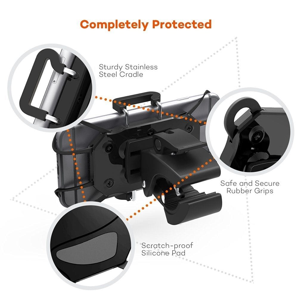 Local Kiwi Deals Car Parts & Accessories 360° Rotatable Motorbike Bicycle Bike Phone Holder Mount Handlebar