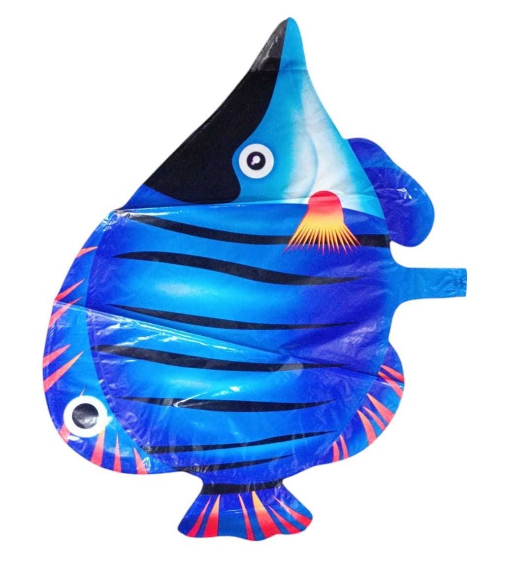 Local Kiwi Deals Colourful Fish Shape Blue Foil Balloon 65 x 45cm - 5pk