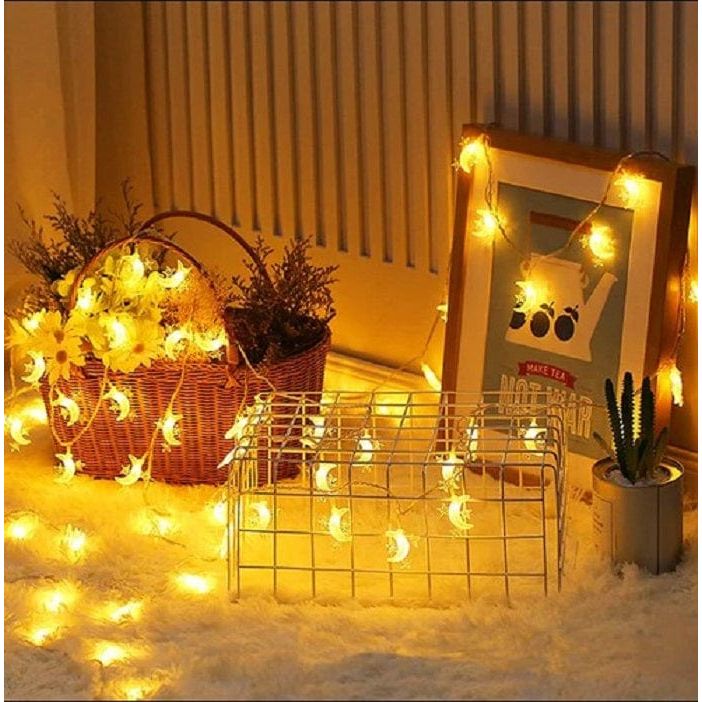 Local Kiwi Deals Decoration 6M 40 Leds Fairy Battery Operated Moon String Lights