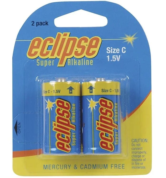 Local Kiwi Deals Electronics 2 PACK Eclipse Alkaline Size C Batteries