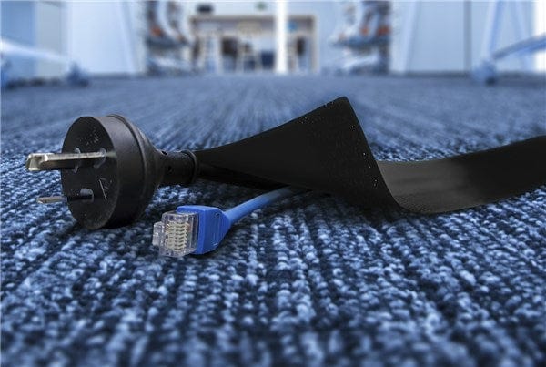 Local Kiwi Deals Electronics BLACK Secure Cord Cable Cover Black - Sold per metre
