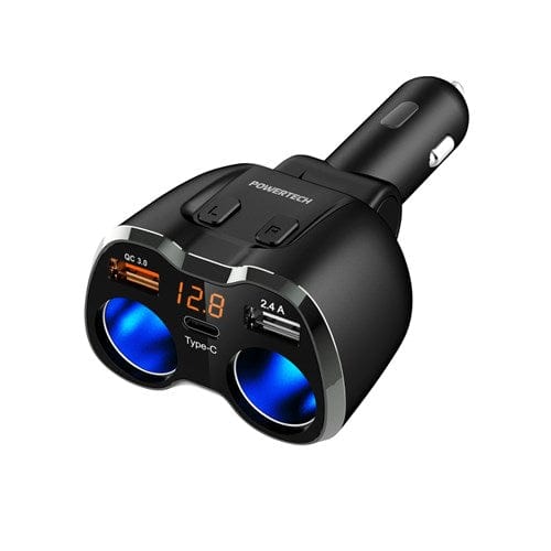Local Kiwi Deals Electronics Dual Car Cigarette Lighter Adaptor with 3 x USB Charging Ports and Voltmeter