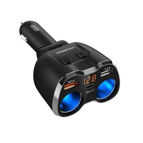 Local Kiwi Deals Electronics Dual Car Cigarette Lighter Adaptor with 3 x USB Charging Ports and Voltmeter