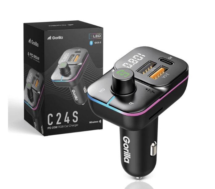 Local Kiwi Deals Gorilla Car Charger with Bluetooth 5.0 & FM Transmitter