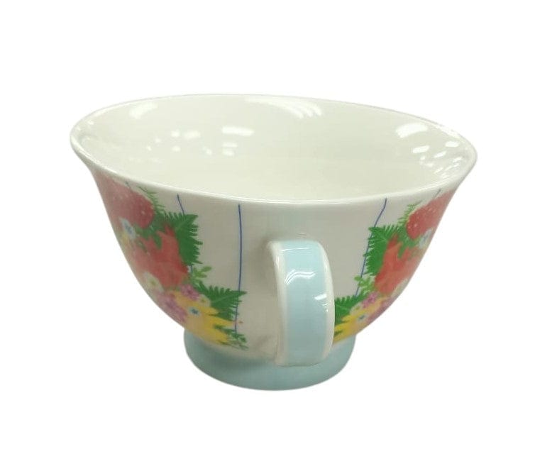 Local Kiwi Deals Hensen & Berry New Zealand Floral Bone China Cup White In Gift Box 230ml