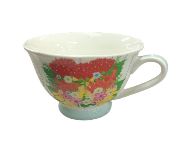 Local Kiwi Deals Hensen & Berry New Zealand Floral Bone China Cup White In Gift Box 230ml