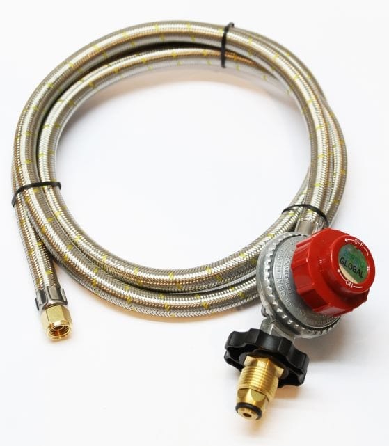 Local Kiwi Deals High Pressure Stainless Steel GAS Adjustable Regulator With Hose 20PSI 138kPa 1.5M