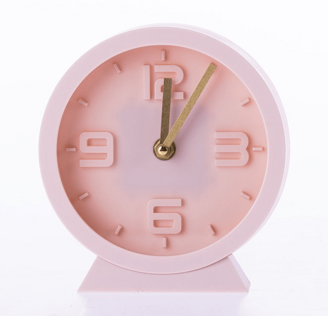 Local Kiwi Deals Home Co. Lara Table Clock Pink