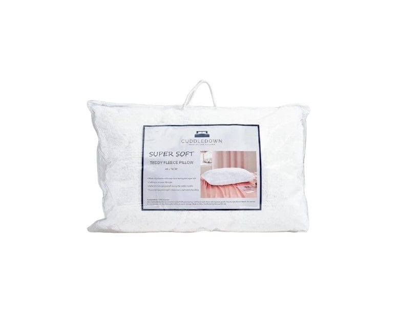 Local Kiwi Deals Homeware Cuddledown Teddy Fleece Pillow