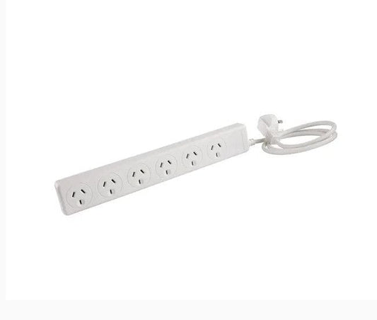 Local Kiwi Deals JACKSON 6-Way 10A Powerboard With Overload Protection 1m