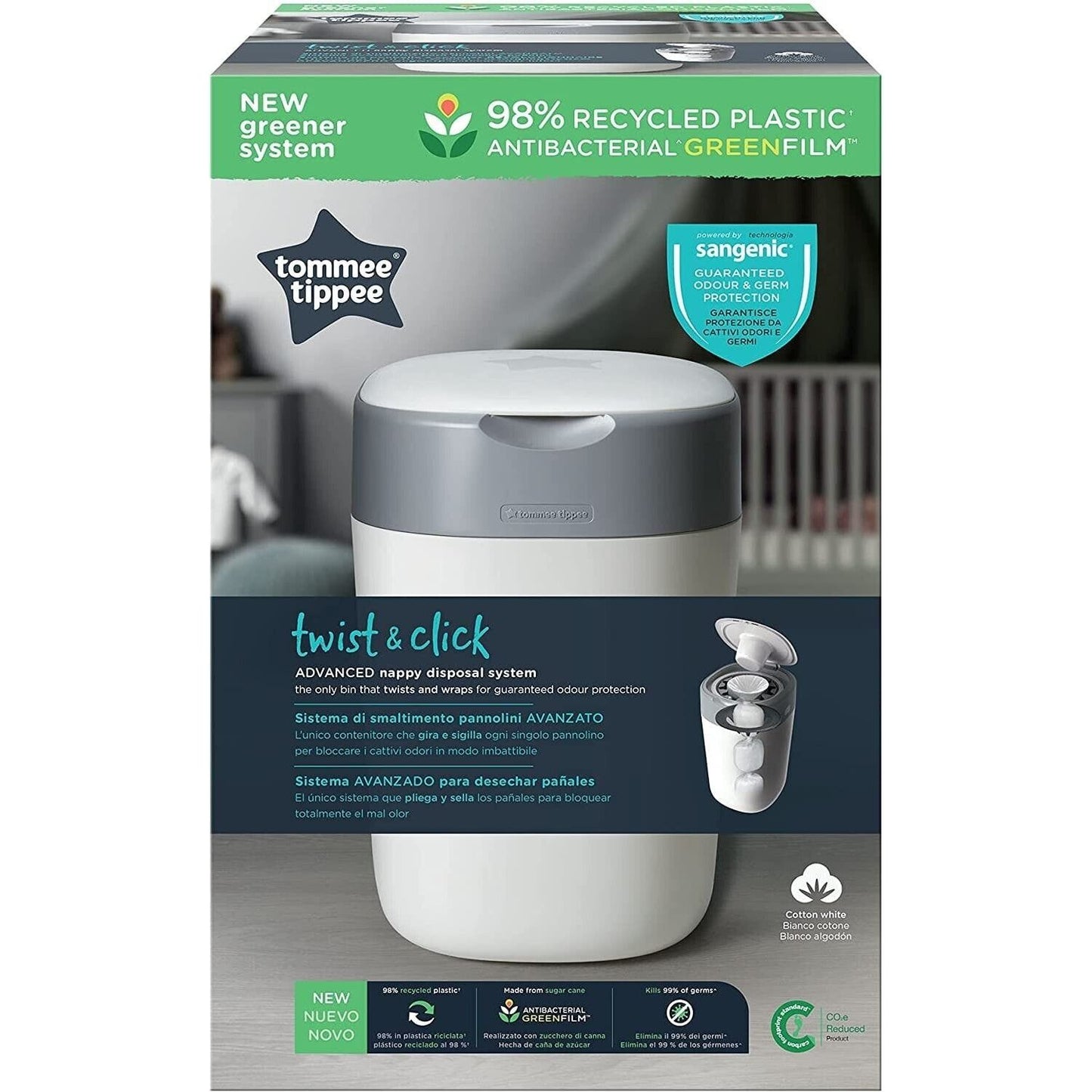 Local Kiwi Deals Kids Tommee Tippee Twist and Click Advanced Nappy Bin