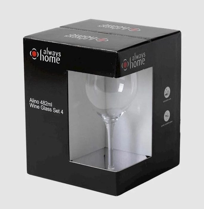 Local Kiwi Deals Kitchen & Dining Always Home Alino Wine Glass 482ml 4 Pack