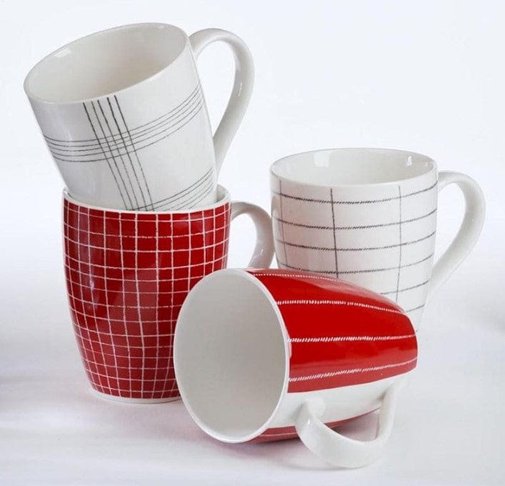 Local Kiwi Deals Kitchen & Dining Hampton & Mason Loom Red Coffee Mugs 300ml 4pk