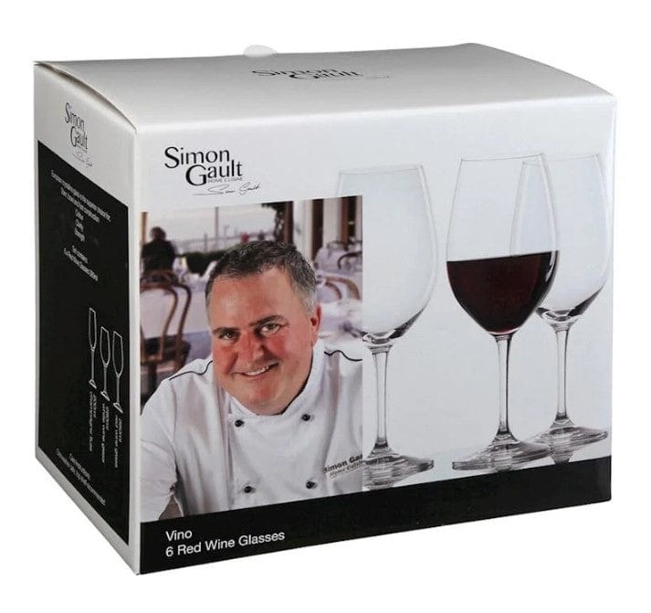 Local Kiwi Deals Kitchen & Dining Simon Gault Vino Vino Red Wine Glass 380ml 6pk