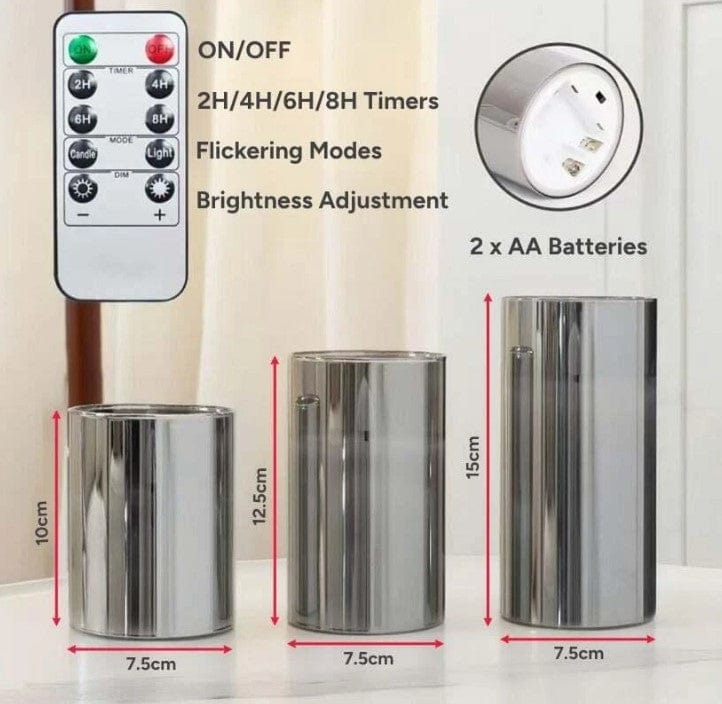 Local Kiwi Deals LED Flameless Candles with Remote Control (3 Pack)
