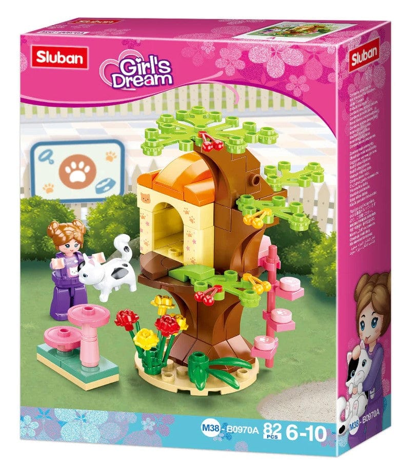 Local Kiwi Deals Local Kiwi Deals M38-B0970A Cat Tree House Sluban Brick Girls Dream Pet Amusement Park M38-B0970