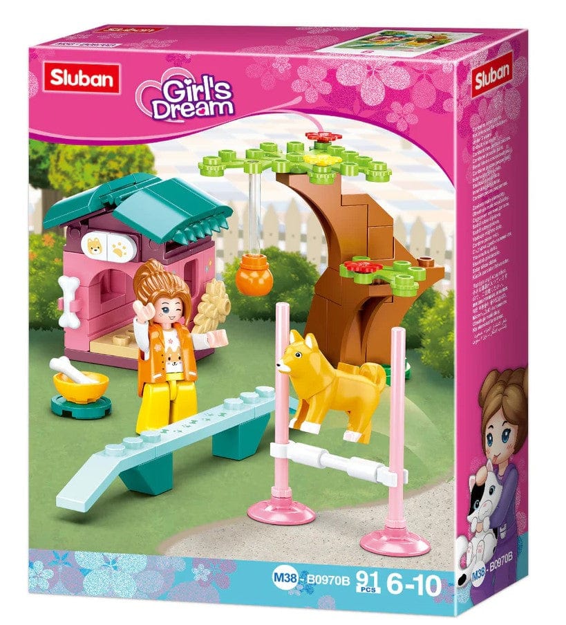 Local Kiwi Deals Local Kiwi Deals M38-B0970B Dog Training Field Sluban Brick Girls Dream Pet Amusement Park M38-B0970