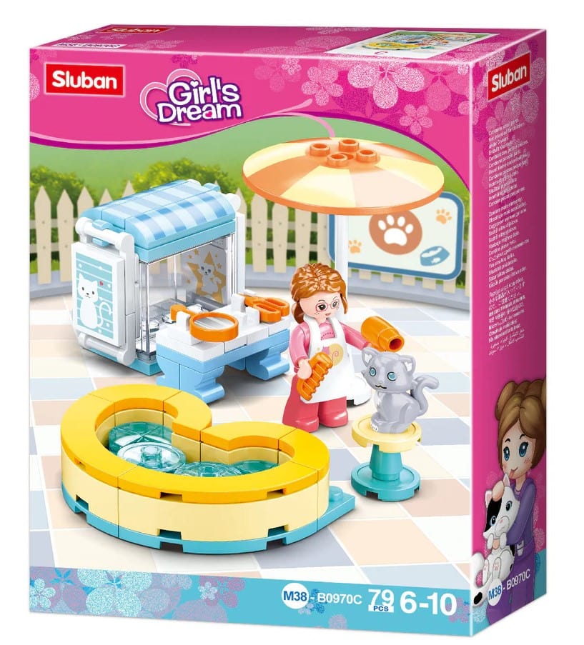 Local Kiwi Deals Local Kiwi Deals M38-B0970C Cat Spa Sluban Brick Girls Dream Pet Amusement Park M38-B0970