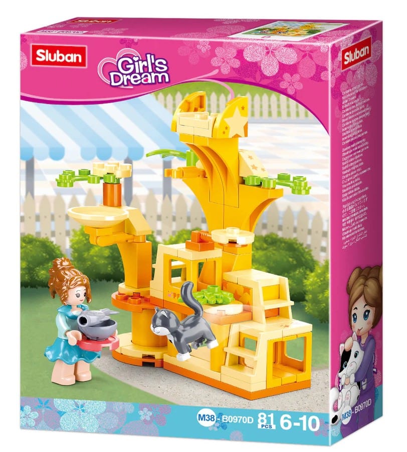 Local Kiwi Deals Local Kiwi Deals M38-B0970D Cat Training Field Sluban Brick Girls Dream Pet Amusement Park M38-B0970
