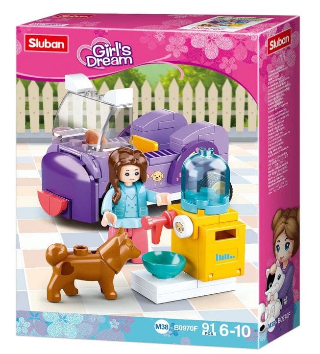 Local Kiwi Deals Local Kiwi Deals M38-B0970F Dog Feeding Center Sluban Brick Girls Dream Pet Amusement Park M38-B0970