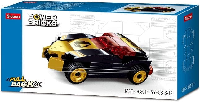 Local Kiwi Deals M38-B0801H Sluban Power bricks Pull Back Car M38-B0801 (ASSORTED)