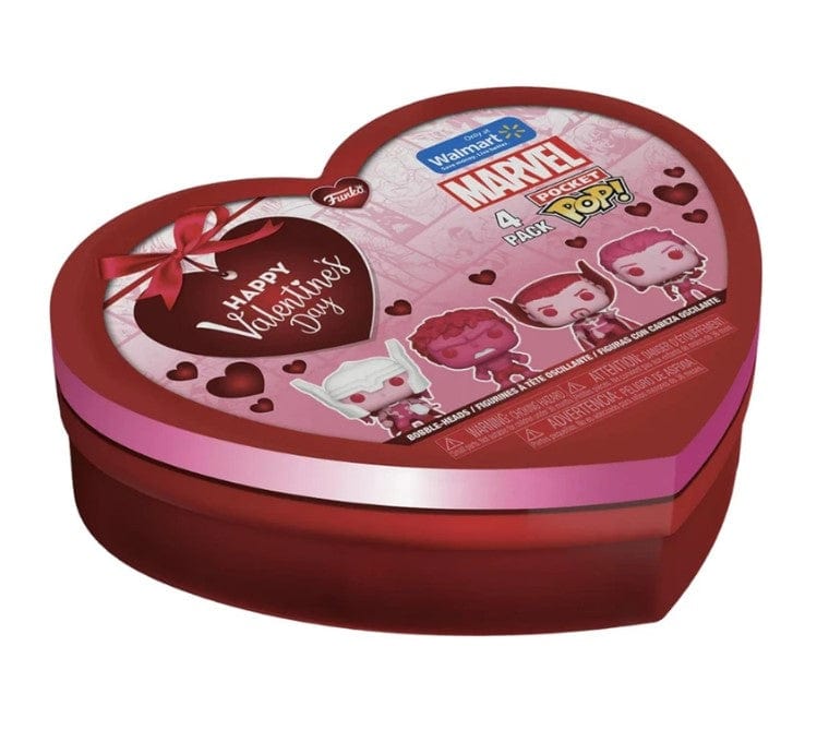 Local Kiwi Deals Marvel Comics: Valentines (Pink) - Pocket Pop! Heart Box 4-Pack