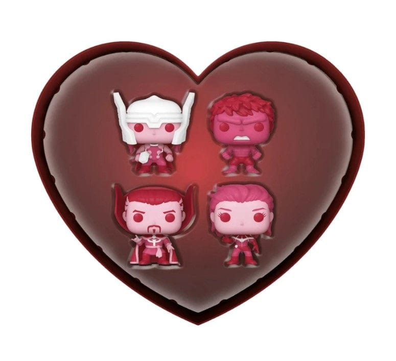 Local Kiwi Deals Marvel Comics: Valentines (Pink) - Pocket Pop! Heart Box 4-Pack