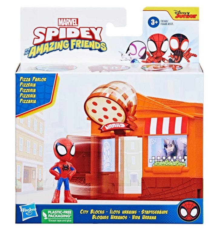 Local Kiwi Deals Marvel Spidey And His Amazing Friends City Blocks - Pizza Parlor