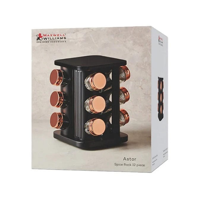 Local Kiwi Deals Maxwell & Williams: Astor Spice Rack - Black Unfilled (12 Piece Set)