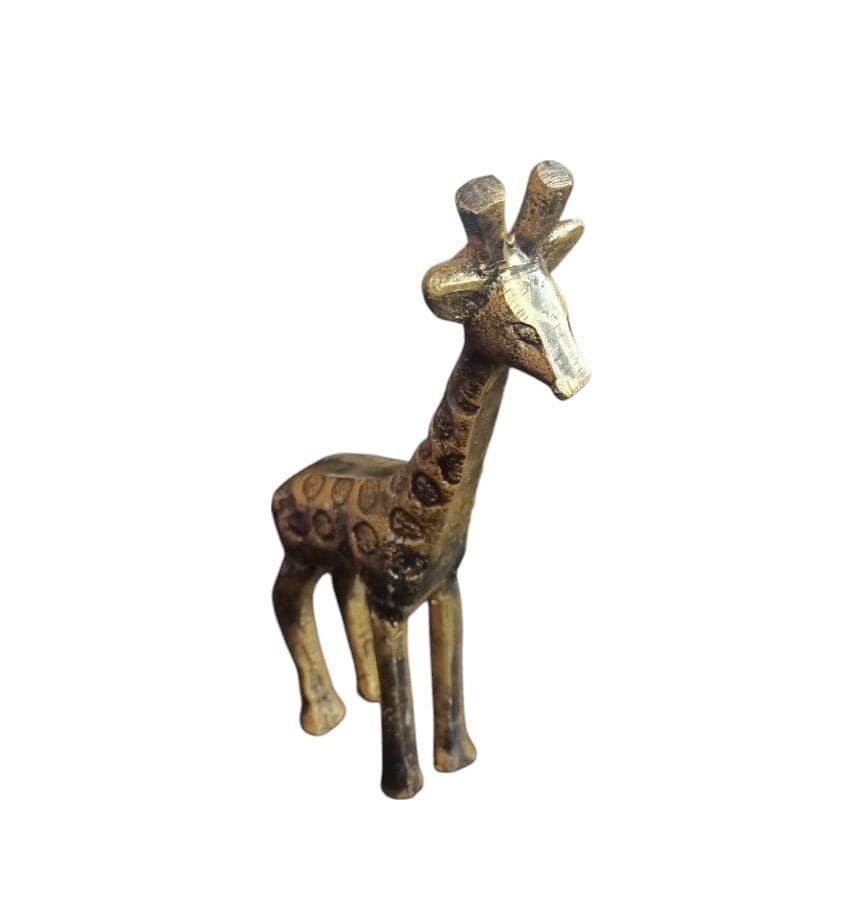 Local Kiwi Deals Metal Cast Aluminium Brushed Gold Giraffe Sculpture - MADE IN INDIA