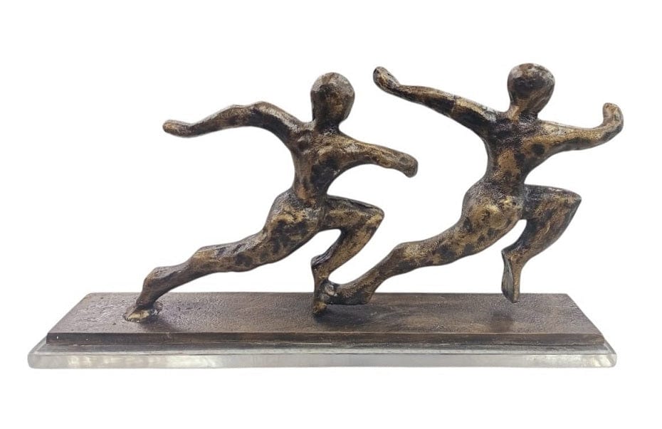 Local Kiwi Deals Metal Cast Aluminium Sculpture Human Running Pose - MADE IN INDIA