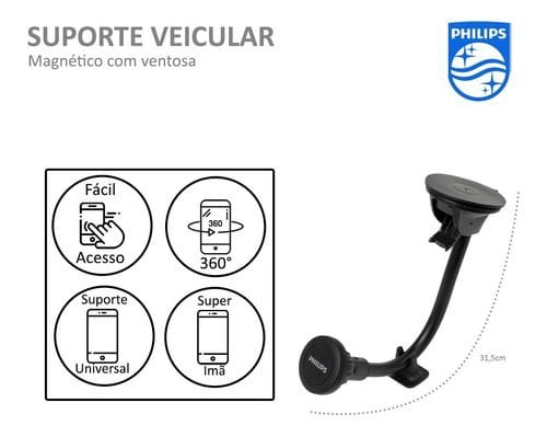 Local Kiwi Deals PHILIPS Magnetic Mobile Car Holder Mount Kit - DLK6438NB