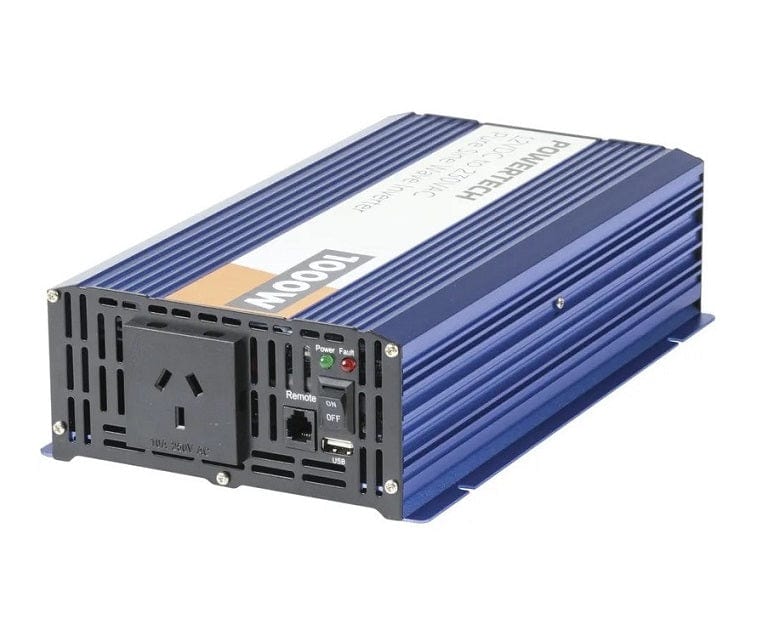 Local Kiwi Deals Powertech 1000W 12VDC to 230VAC Pure Sine Wave Inverter - Electrically Isolated MI5736