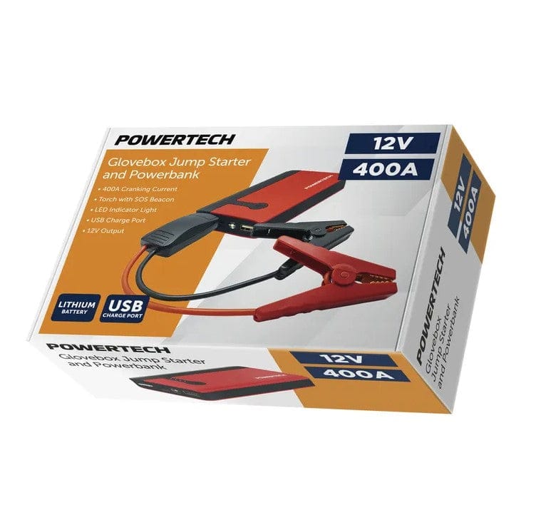 Local Kiwi Deals Powertech 12V 400A Glovebox Jump Starter and Power bank LI-PO MB3763