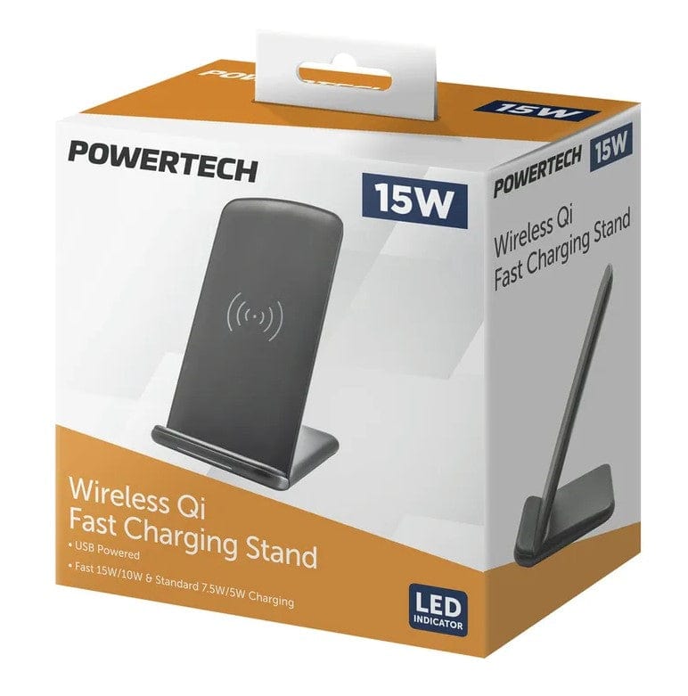 Local Kiwi Deals Powertech 15W Fast Charge Qi Wireless Charging Stand MB3673