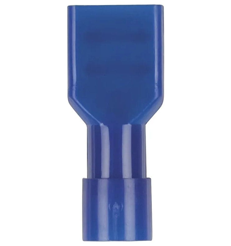Local Kiwi Deals Powertech Fully Insulated Female Spade - Blue - Pack of 8 PT4625