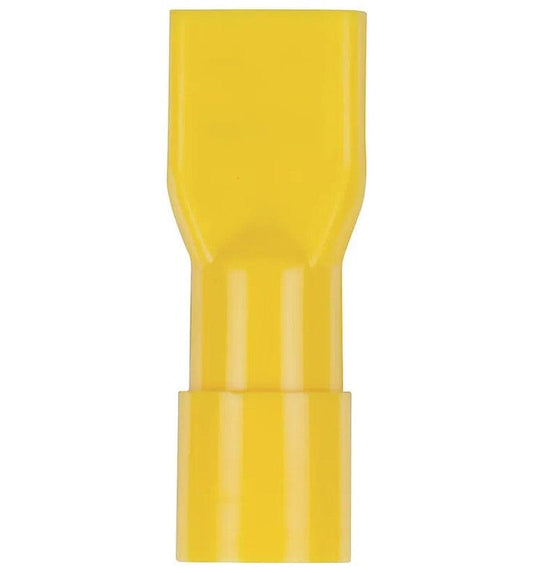Local Kiwi Deals Powertech Fully Insulated Female Spade - Yellow - Pack of 8 PT4725
