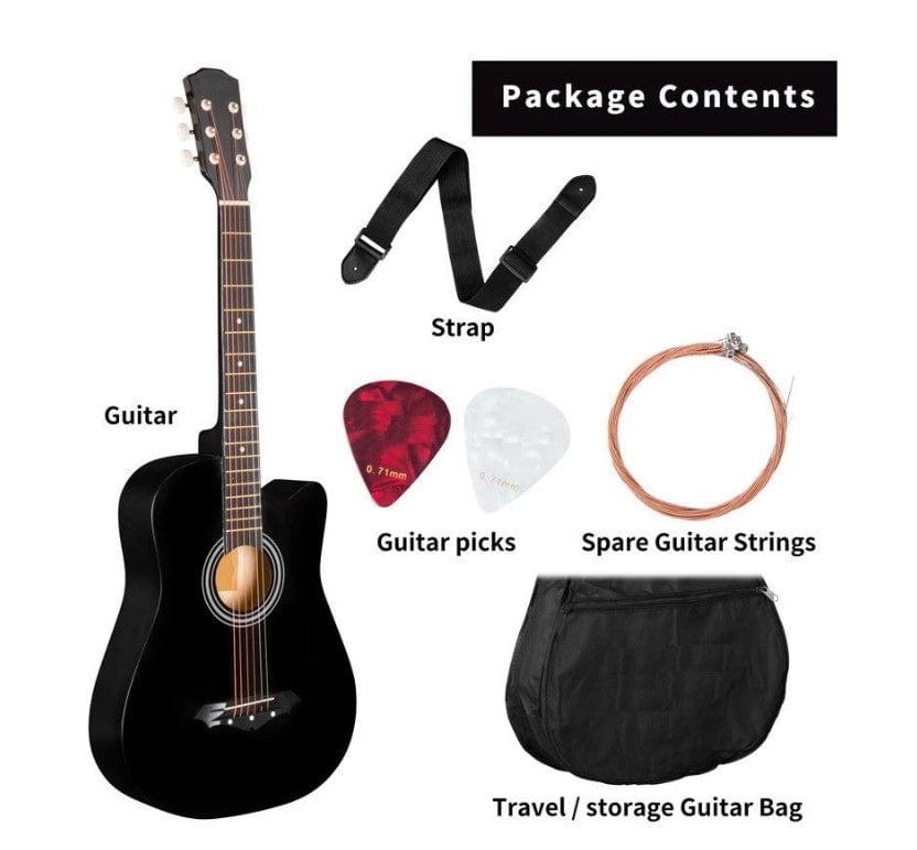 Local Kiwi Deals Royale 38" Acoustic Guitar (Black)